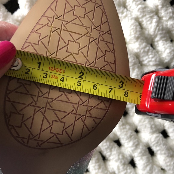 Badgley Mischka “Jewel”,pointed toe, stiletto heel.Rainbow glitter. Size 8. NWOT - Picture 7 of 7